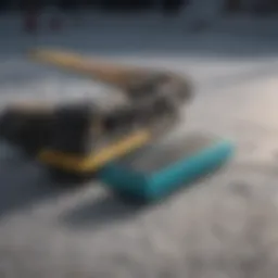 Snowboard with waxing tool