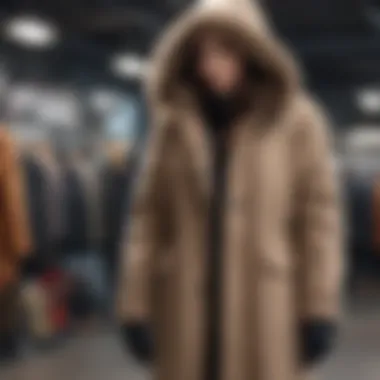 Chic Winter Coats for Sale Stylish winter coats on display in a boutique