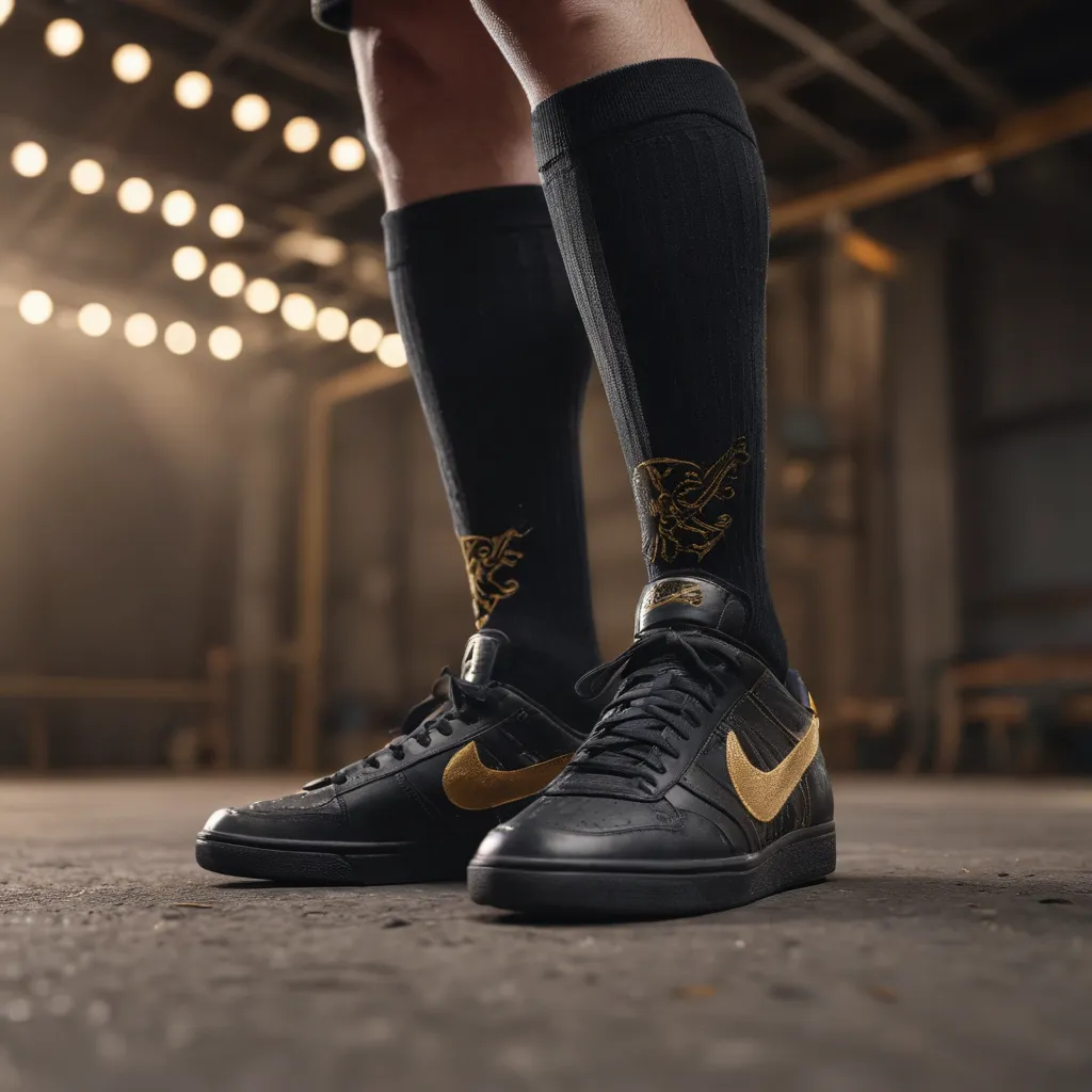 university gold nike socks
