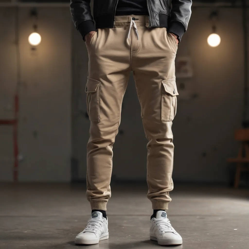 Khaki Drawstring Jogger